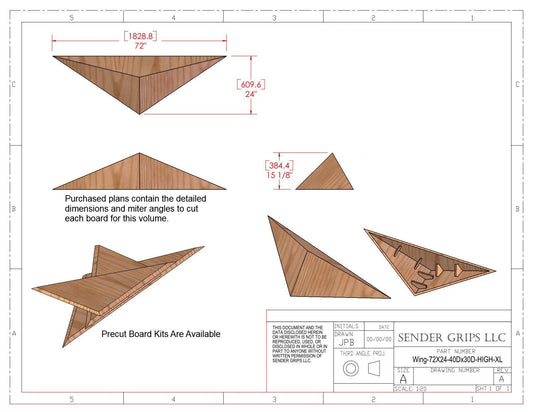 Wing Triangle Climbing Volume (X Large, High) 72"(1829mm)L x 24"(610mm)W Plans